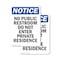 Signmission No Public Restroom Do Not Enter OSHA Notice Sign, Plastic, 7in W x 10in L, 2PK OS-2PACK-NS-P-710-V-14765 - alternate 1